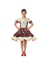 Vestido Huasa Chinita Floreado 1 Unidad