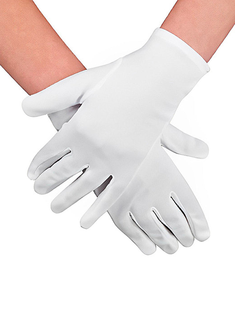 Guantes Blanco Desfile Mediano 19 x 7 Cm 12 Unidades