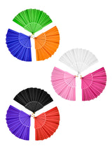 Abanico Plástico Liso Colores Surtidos 12 Unidades - KiraKira