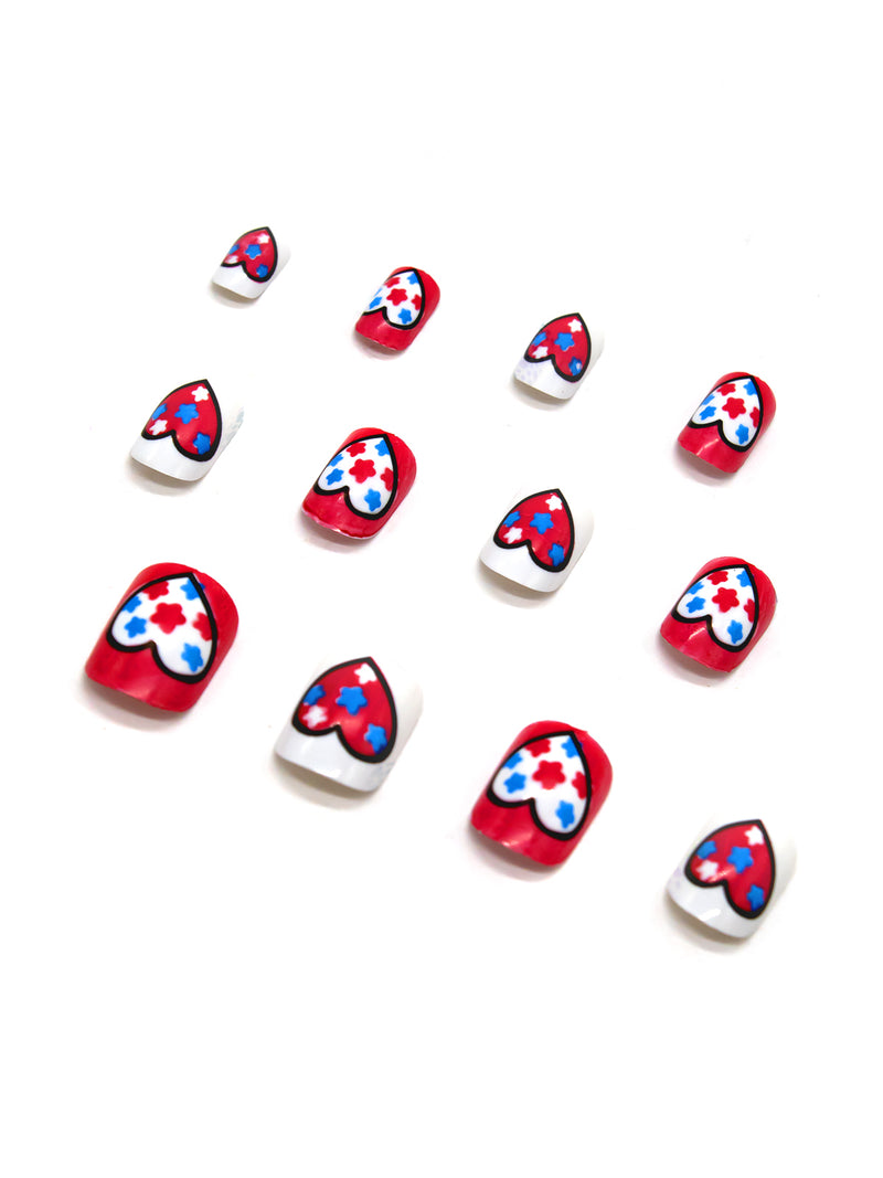 Uñas Postizas Corazon Estrella X1 Set