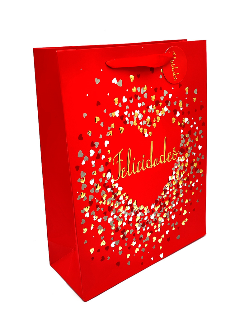 Bolsa de Regalo Felicidades Corazón 12 Unidades