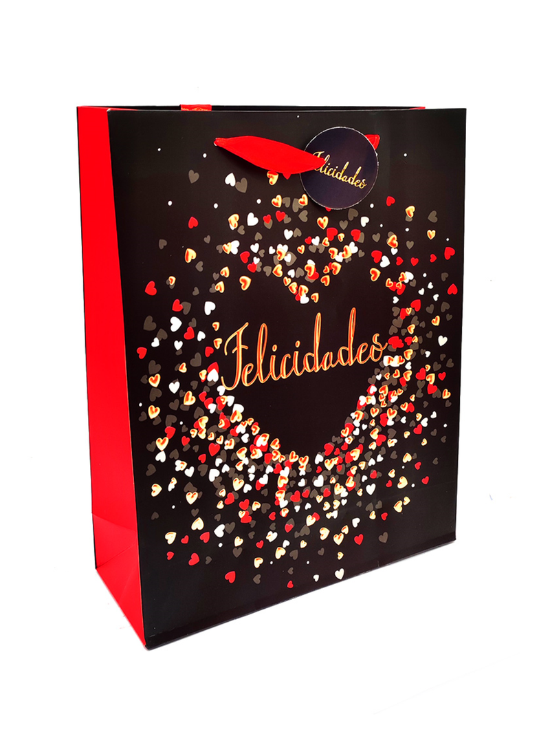 Bolsa de Regalo Felicidades Corazón 12 Unidades