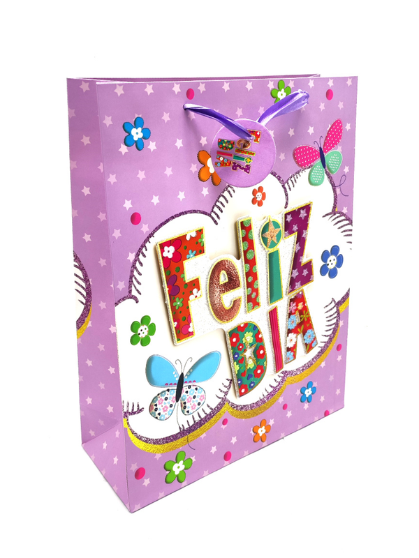 Bolsa de Regalo Feliz Dia Flor 12 Unidades