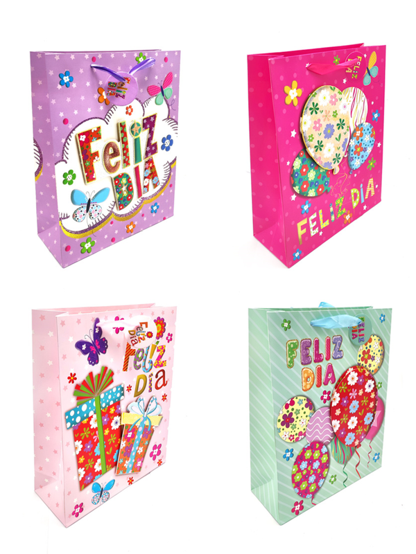 Bolsa de Regalo Feliz Dia Flor 12 Unidades