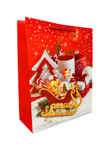 Bolsa de Regalo Navidad Glitter 12 Unidades Diseños Surtidos