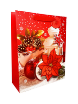 Bolsa de Regalo Navidad Glitter 12 Unidades Diseños Surtidos