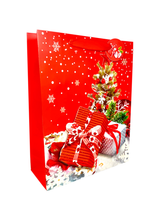 Bolsa de Regalo Navidad Glitter 12 Unidades Diseños Surtidos