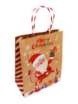 Bolsa de regalo Kraft Iconos Navidad x 12 Unidades