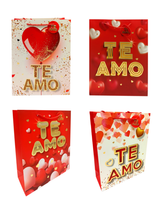 Bolsa de Regalo Te Amo Metallic 12 Unidades