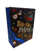 Bolsa de Regalo Feliz Dia Papa 3D 12 Unidades