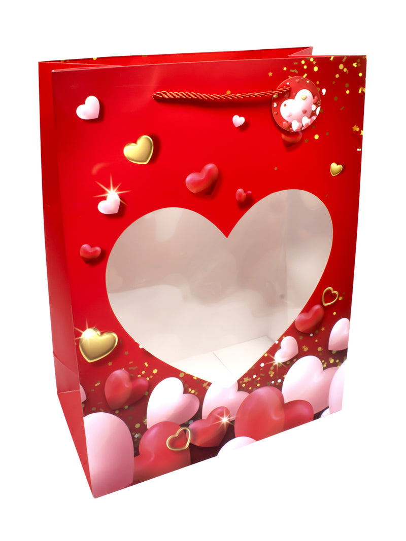 Bolsa de Regalo Ventana Corazón 12 Unidades