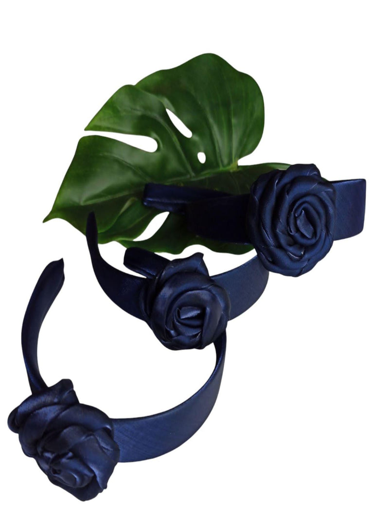 Cintillo 2.8 CM Flor Satin  x 12 Unid