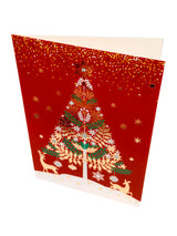 Tarjeta Navideña 9.5X13.5Cm Adornos X 2 Pcs X 12 Unidades