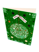 Tarjeta Navideña 9.5X13.5Cm Adornos X 2 Pcs X 12 Unidades