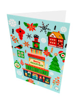 Tarjeta Navideña 12.5X17.5Cm Infantil X 1 Pcs X 12 Unidades