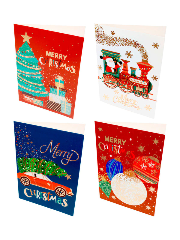 Tarjeta Navideña 12.5X17.5Cm Iconos X 1 Pcs X 12 Unidades