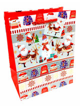 Bolsa de Regalo Navidad Franjas  X 12 Unidades