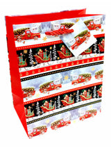 Bolsa de Regalo Navidad Franjas  X 12 Unidades