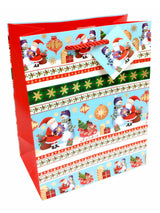 Bolsa de Regalo Navidad Franjas  X 12 Unidades
