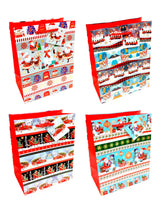 Bolsa de Regalo Navidad Franjas  X 12 Unidades