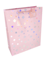 Bolsa De Regalo Cuadritos Holográfico  X 12 Unidades