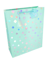 Bolsa De Regalo Cuadritos Holográfico  X 12 Unidades