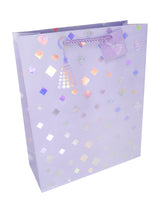 Bolsa De Regalo Cuadritos Holográfico  X 12 Unidades