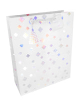 Bolsa De Regalo Cuadritos Holográfico  X 12 Unidades