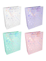 Bolsa De Regalo Cuadritos Holográfico  X 12 Unidades