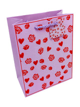 Bolsa de Regalo Rosa Corazon X 12 Unidades