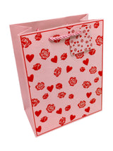Bolsa de Regalo Rosa Corazon X 12 Unidades