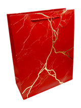 Bolsa De Regalo Marmoleado Dorado  X 12 Unidad