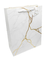Bolsa De Regalo Marmoleado Dorado  X 12 Unidad