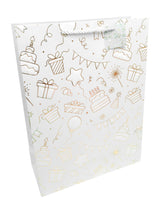 Bolsa De Regalo Celebraciones Folia Dorado X 12 Unidades