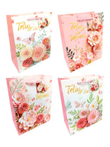 Bolsa De Regalo Feliz Dia Mama Flores  X 12 Unidades