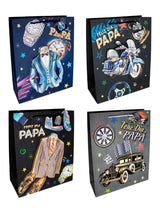 Bolsa De Regalo Feliz Dia Papa Vintage  X 12 Unidades