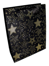 Bolsa De Regalo Estrellas Folia Dorado  X 12 Unidades
