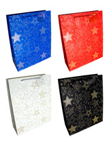 Bolsa De Regalo Estrellas Folia Dorado  X 12 Unidades