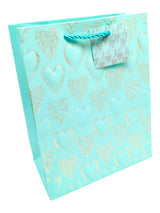 Bolsa De Regalo Corazones Folia Dorado X 12 Unidades