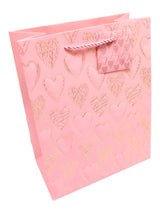 Bolsa De Regalo Corazones Folia Dorado X 12 Unidades