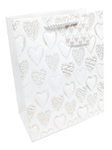 Bolsa De Regalo Corazones Folia Dorado X 12 Unidades