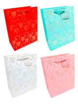 Bolsa De Regalo Corazones Folia Dorado X 12 Unidades