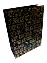 Bolsa De Regalo Feliz Cumple Folia Dorado  X 12 Unidades