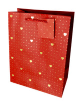Bolsa De Regalo Corazones Dorado X 12 Unidades