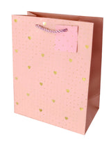 Bolsa De Regalo Corazones Dorado X 12 Unidades