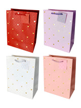 Bolsa De Regalo Corazones Dorado X 12 Unidades