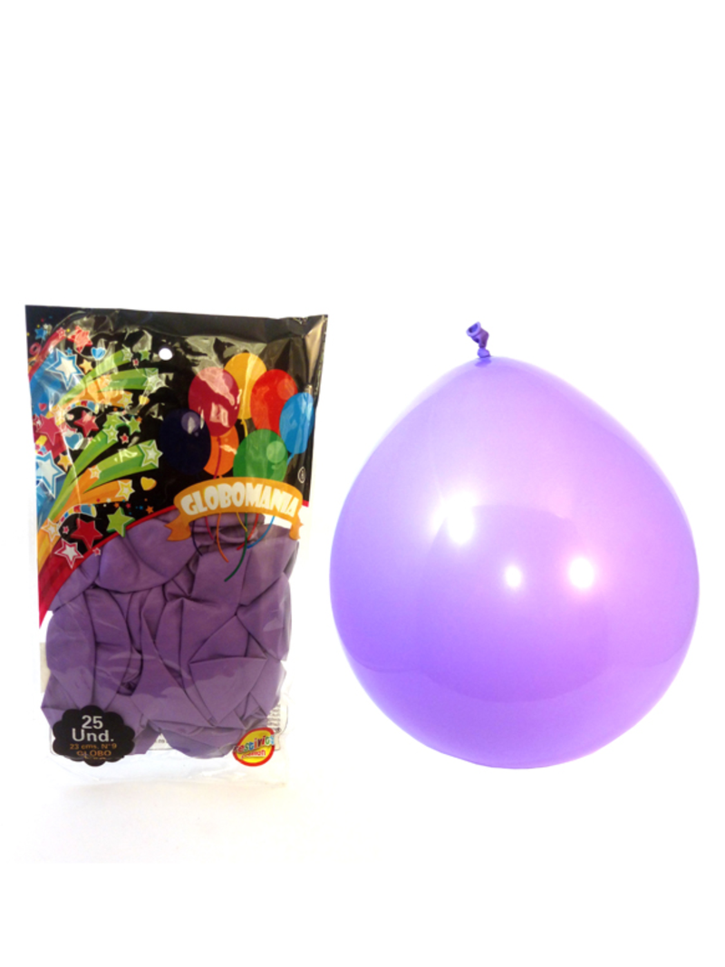 Globo N°9 Standard Diferentes Colores 25 Unidades