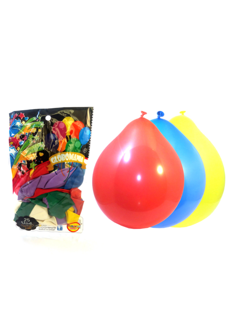 Globo N°09 Standard Colores Surtidos 25 Unidades