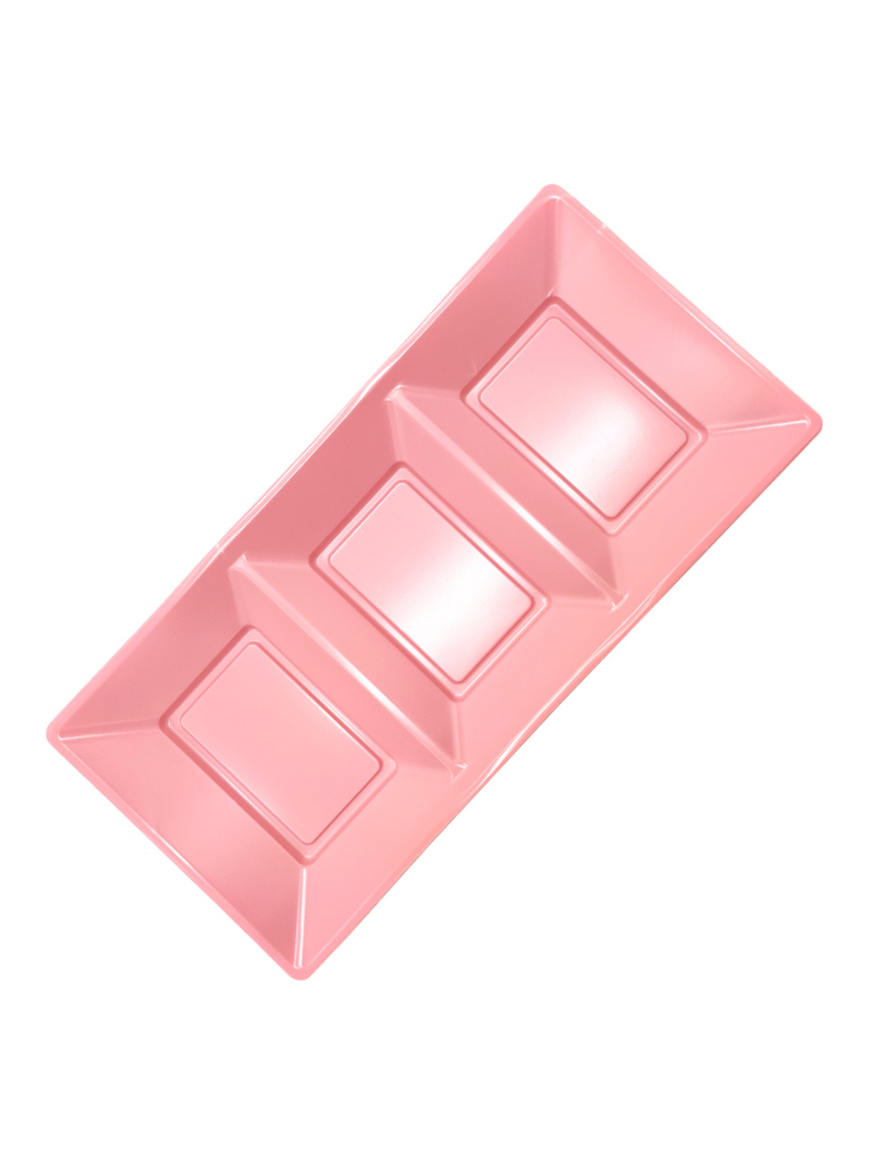 Bandeja Rectangular Plastico 3 Espacios 3 Unidades