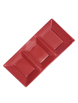 Bandeja Rectangular Plastico 3 Espacios 3 Unidades